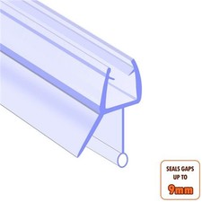 Shower Seal Strip for 4-8mm Glass Bath Door Screen, Seals Gap to 29mm, 90cm Long