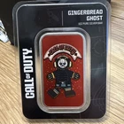 Call of Duty Gingerbread Ghost 1 oz 999 Silver Bar - COD - in TEP