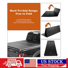 5FT Hard Tri-Fold Tonneau Cover Truck Bed For 2024-2025 Toyota Tacoma A