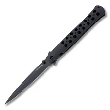 Cold Steel Ti-Lite Folding Knife 6in Plain Black Spear Point CS26C6