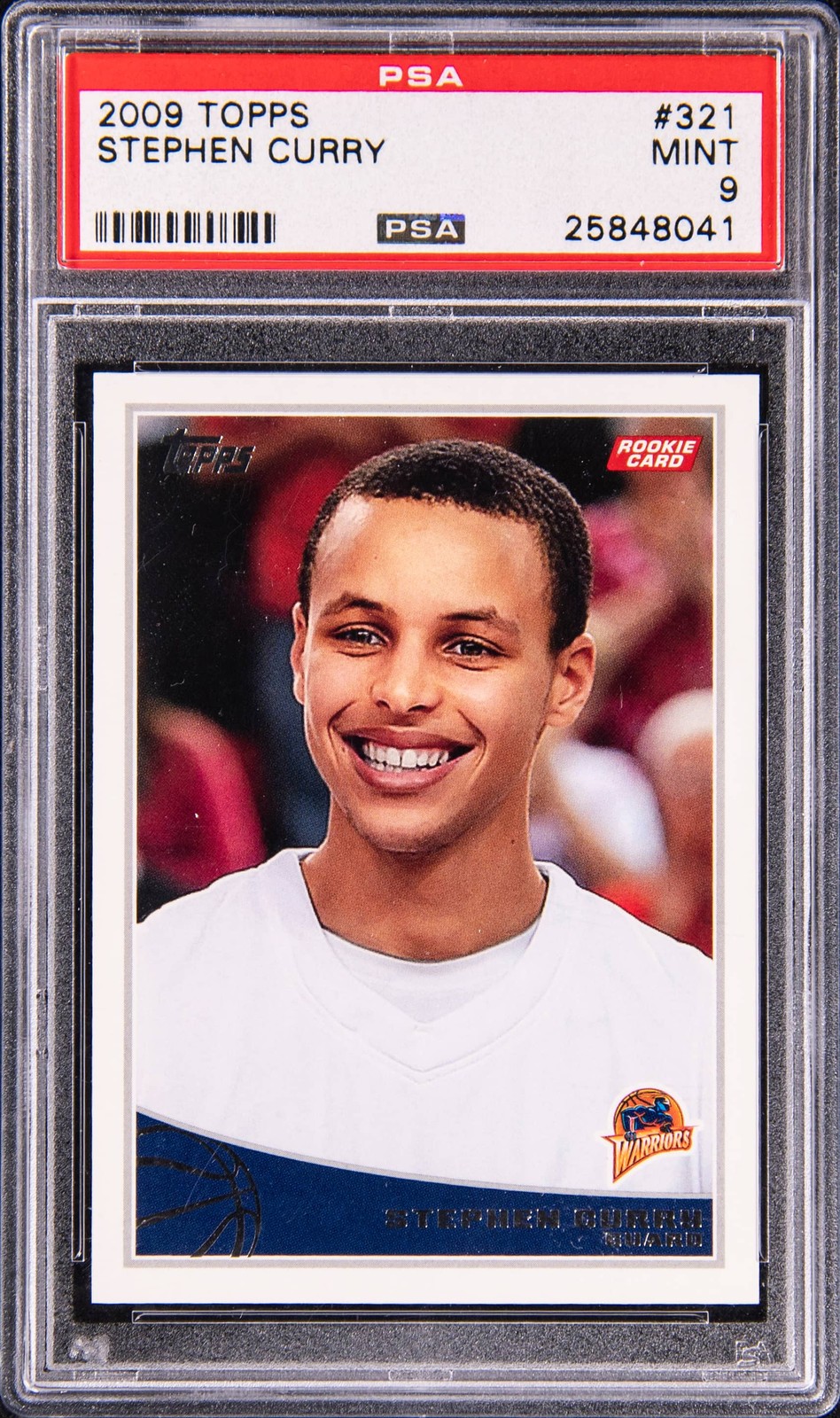 2009-10 Topps #321 Stephen Curry Rookie Card - PSA MINT 9
