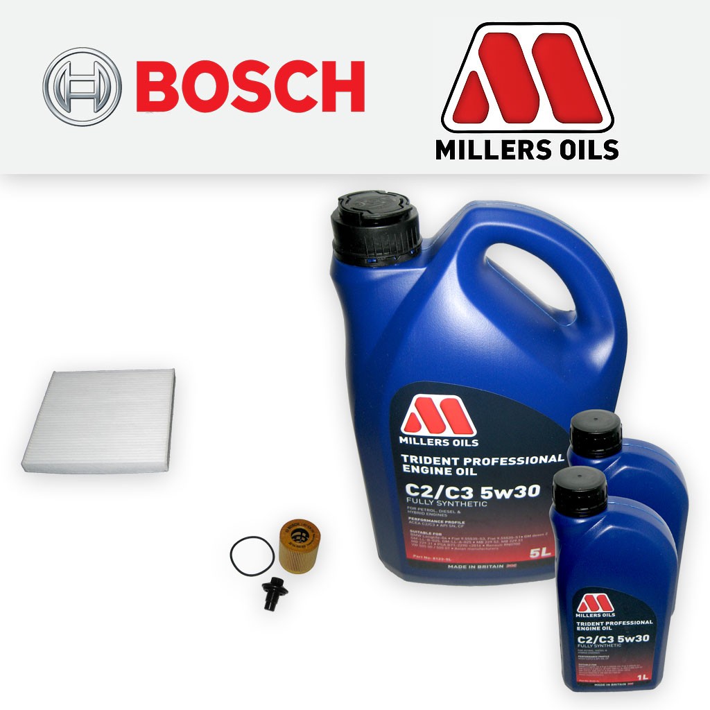 SERVICE KIT for PEUGEOT BOXER 2.2 HDI OIL CABIN FILTERS +5w30 OIL (2006-2013)