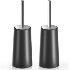 Toilet Brush and Holder, 2 Pack Toilet Brush with 304 Stainless Steel Long