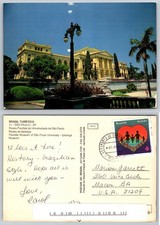 1995 Sao Paulo Brazil Ipiranga Museum Postcard Paulista University Posted