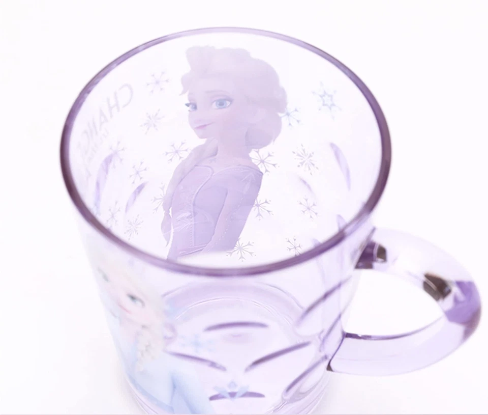 , Taza de plástico ABS duradera púrpura Frozen Queen Elsa Disney, 250 ml Foto 3 de 4