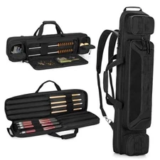 4x4 Cue Case Holds 4 Butts and 4 Shafts, Backpack with Concealable Straps, 