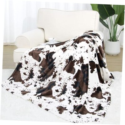 Soft Black and White Cow Throw Blanket Cute Highland Cow Stuff