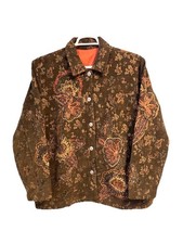 Vintage 90s Tapestry Jacket Large Boho Artsy Hippie Festival Coat