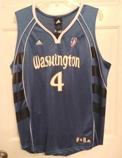 WNBA Adidas XL Jersey Marissa Coleman #4 Washington Mystics Mint Sleeveless Blue