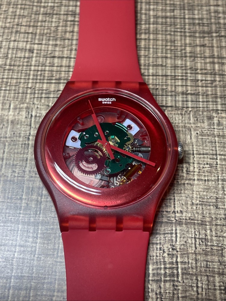 Swatch New Gent Lacquered Red Suor101 Watch