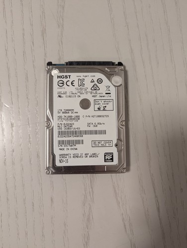 HGST 1TB 7K1000-1000 HTS721010A9E630 SATA 6GB/s HDD 7200rpm nur 142 Betriebsstd.