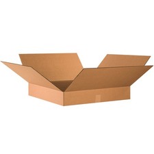 PARTNERS BRAND 24x24x4 Flat Corrugated Boxes, Flat, 24L x 24W x 4H, Pack of 10