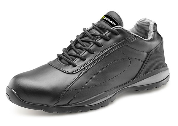 Beeswift Double Density Trainer Shoe Sbp Black Size 6.5
