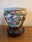 CHINESE PORCELAIN PLANTER FLOWER POT-small Jardiniere Antique Famille Rose — photo 6