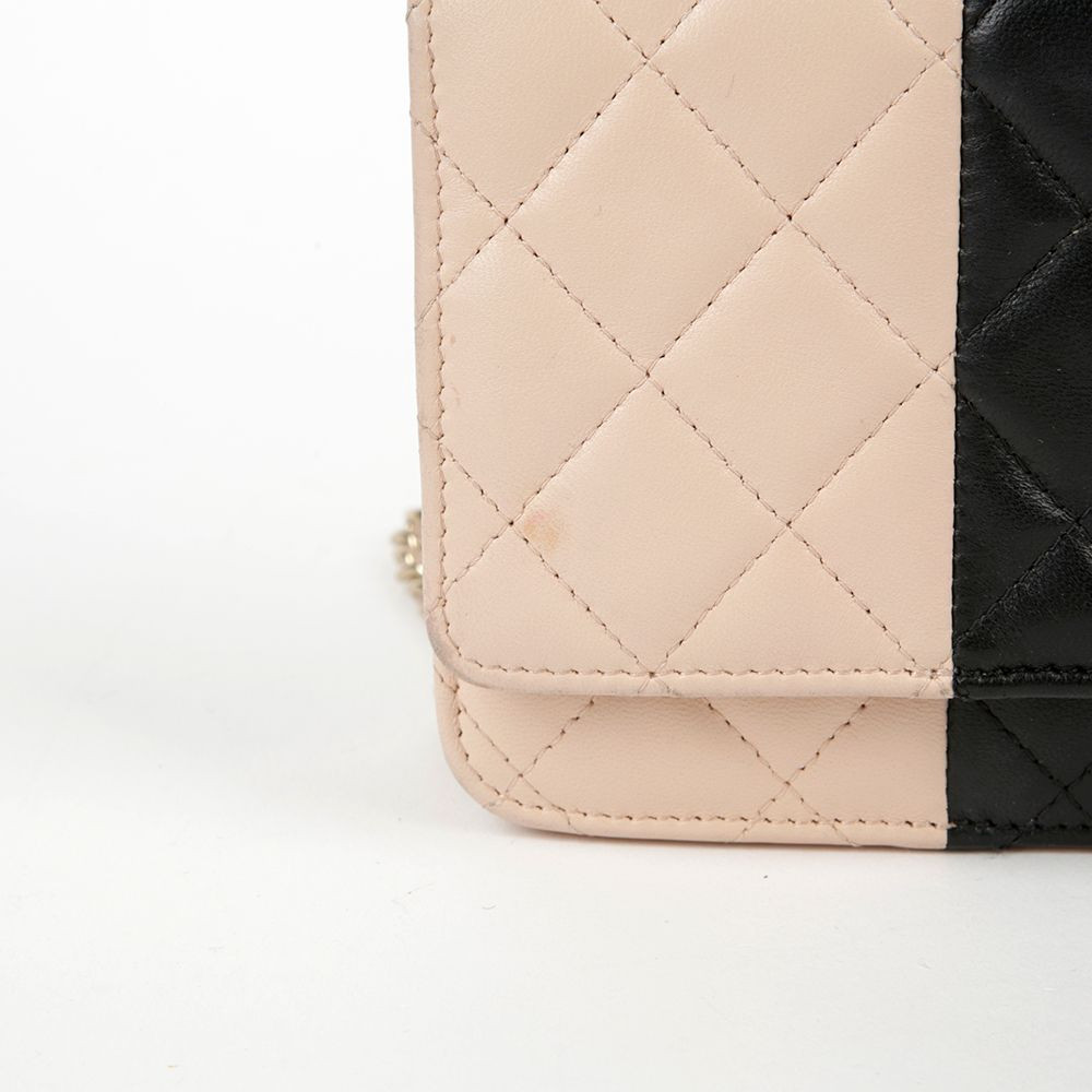 CHANEL Mini Two-Tone Lamb Classic WOC Shoulder Bag Crossbody
