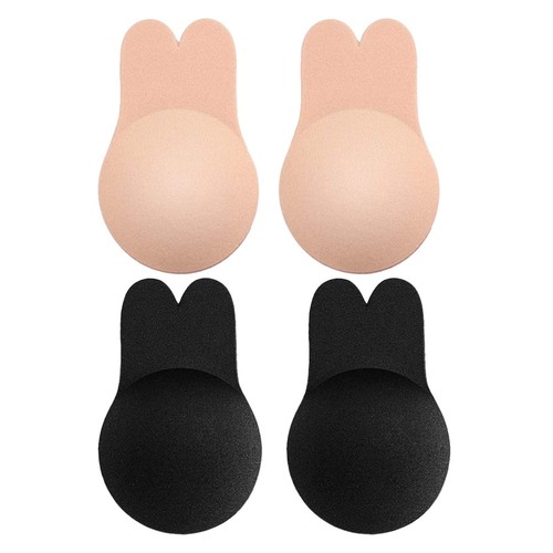 Adhesive Bra NIP 2 Pairs Strapless Invisible Push up Silicone Bra XL D Cup