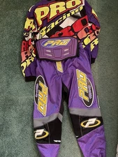 PRO RACING Motocross Gear Set Jersey/Pants Combo MX ATV PURPLE SIZE 32 Gut BELT