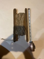 Vintage wood fishing/kite string holder unbranded l