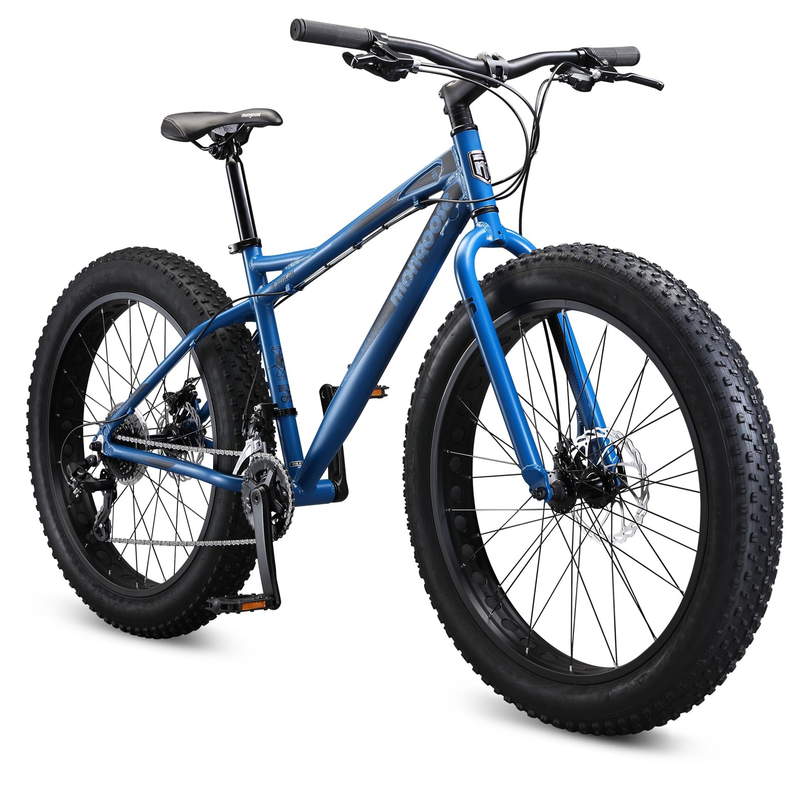 Mongoose Juneau Men and Womens Fat Tire Mountain Bike, 26x4-