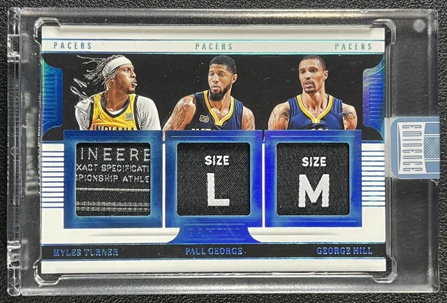 PAUL GEORGE MYLES TURNER GEORGE HILL 2024-25 EMINENCE TRIPLE GU TAG PATCH 1/1