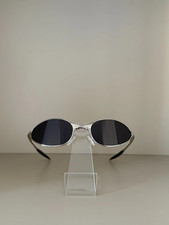 Oakley Square Wire 1.0 Silver Frame Sunglasses, Black Cat-eye Lenses