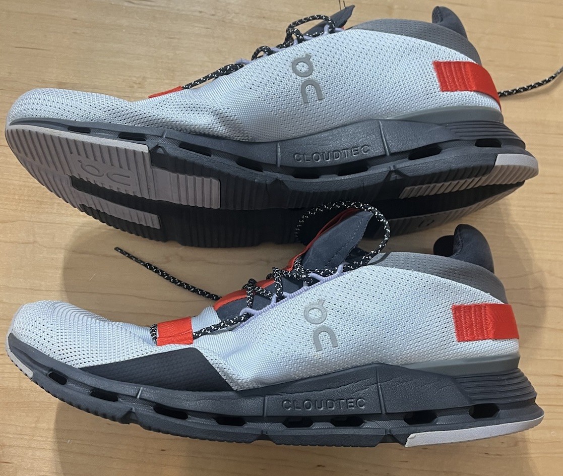 On Cloudnova Silver Orange Cloudtec Athletic Shoe… - image 2