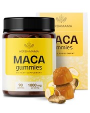 HERBAMAMA Maca Root Gummies 1800mg Maca Root Extract for Energy Support Veg...
