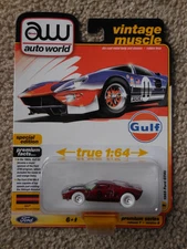 AUTO WORLD SPECIAL EDITION GULF 65' FORD GT40 ULTRA RED CHASE CAR 1/64 / IN HAND