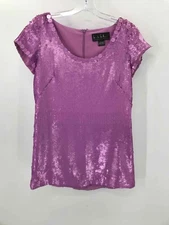 Nicole Miller Collection Purple Size 4 Sequin Short Short Sleeve Dress