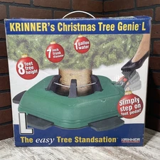 Krinner Genie L Green 94730 Plastic/Metal Christmas Tree Stand For Sz 7"D x 8'H