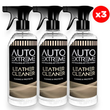 3 x LEATHER CLEANER SPRAY 720ML FOR CLEANING RESTORES AUTO CAR SOFA UPHOLSTERY 5.55 per litre