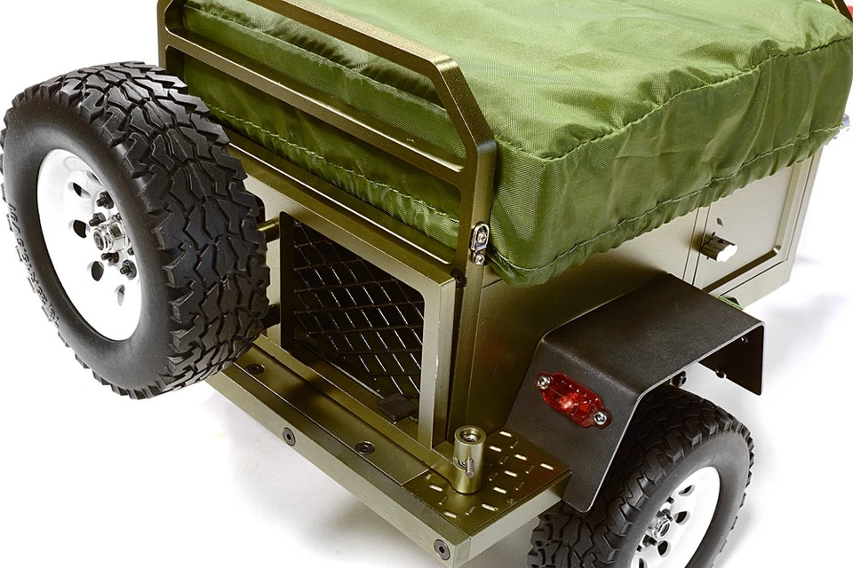 Alloy Realistic Model Camping Trailer w/Roof Top Tent for 1/10 RC 390x195x175mm - Image 2 of 4