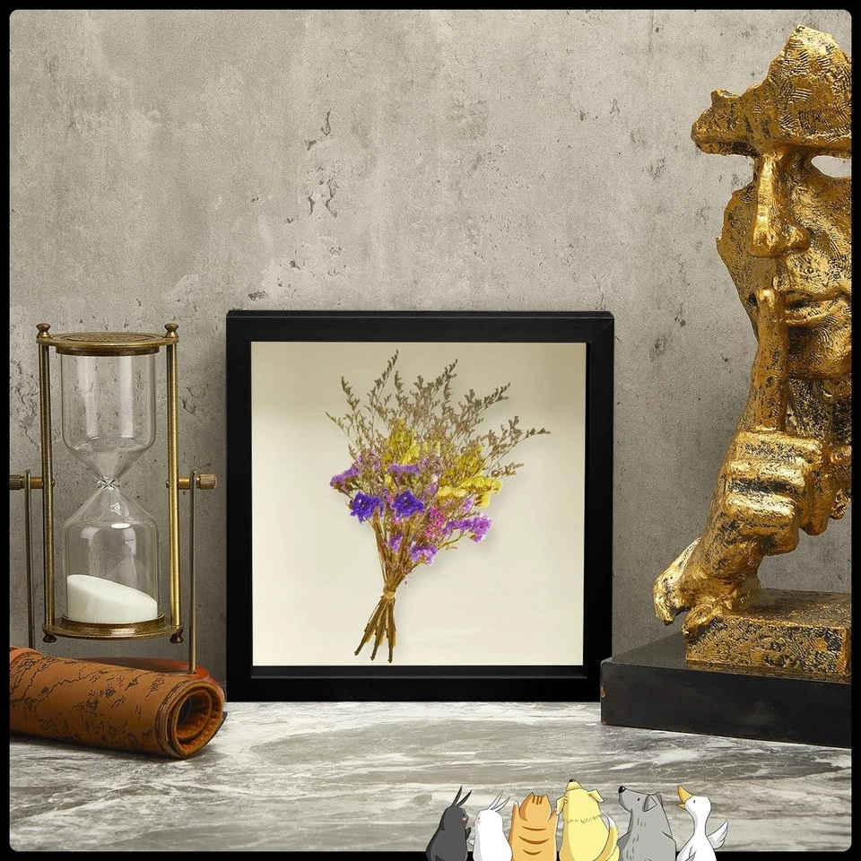 Tuanse 12 Piezas 8x8 Marcos de Caja de Sombras, Vitrina Negra para Pared o Mesa Foto 2 de 4