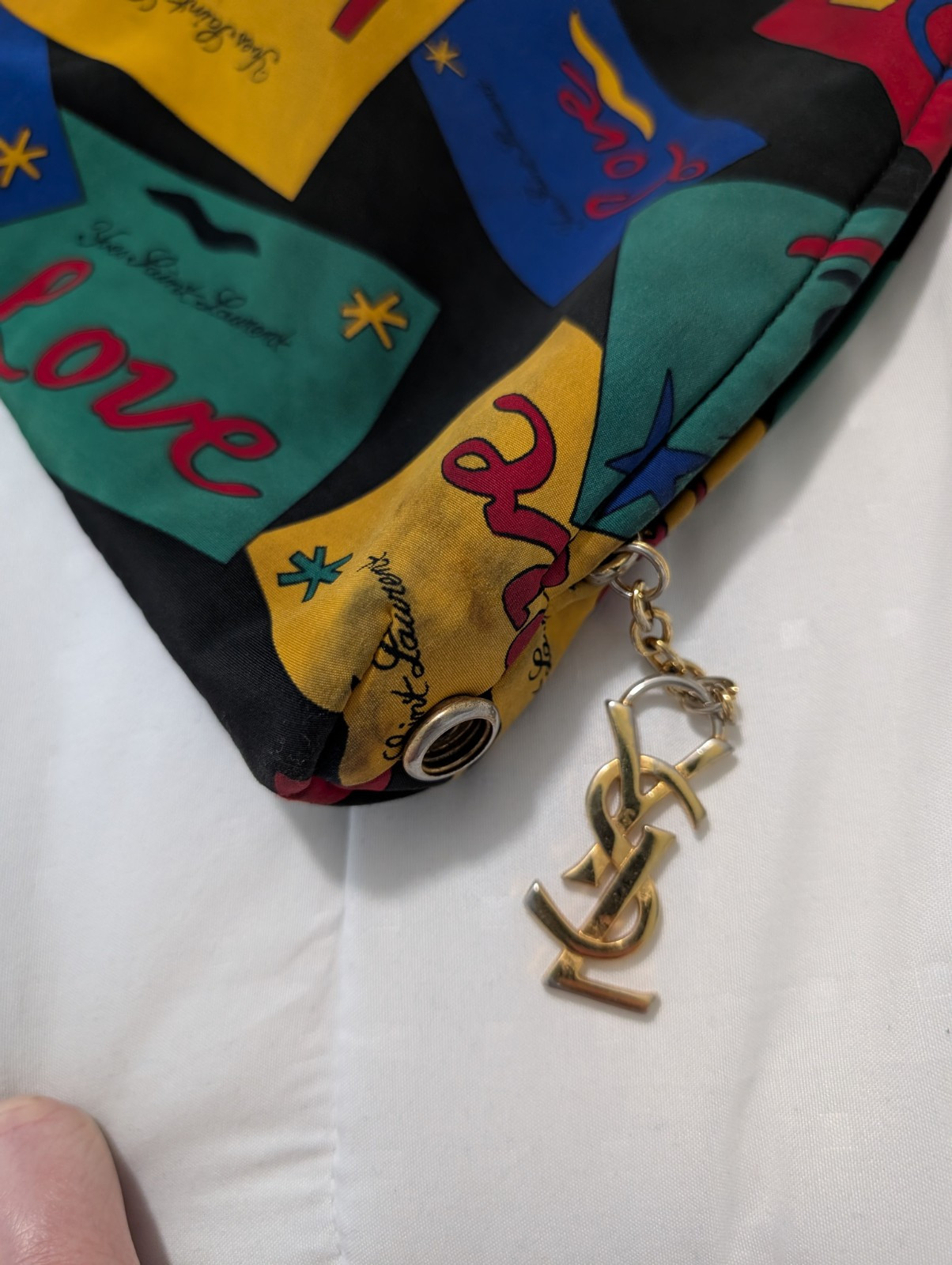 Authentic Vintage YSL Yves Saint Laurent Love Letter Top Handle
