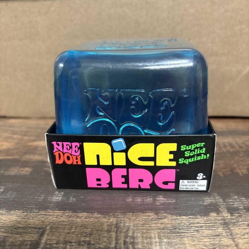 NeeDoh Nice Berg Blue XL Giant Solid Squish Cube Block-New