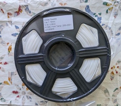 YOYI TPU Flexible 3D Printer Filament White 1.75mm 0.8KG Spool
