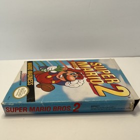 Super Mario Bros 2 NES Cartridge & Box (Authentic, Box Damage) Not tested! 