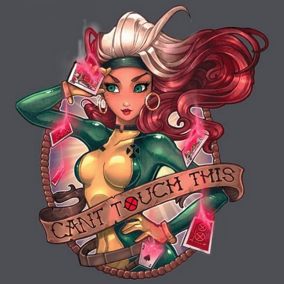 UNCANNY X-MEN Can't Touch This ROGUE T-SHIRT Marvel Comics Art TeeVillain NEW