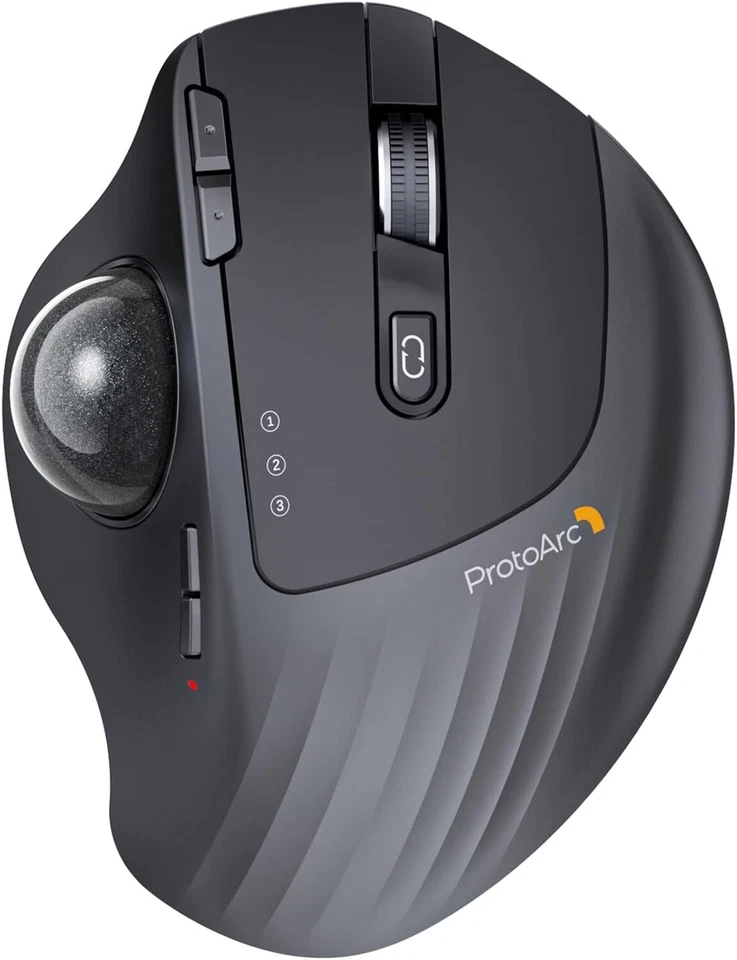 Ergonomic Wireless Trackball Mouse - Adjustable Angle & Quiet Control for 3 D... - Image 3 of 4