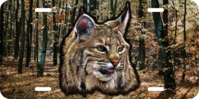 Wildcat Bobcat Lunx Cat Hunting Hunter Car Aluminum Vanity Plate Tag ...