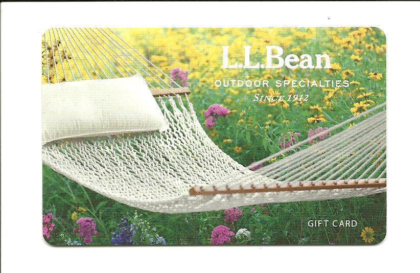 L L Bean Gift Card No Value Collectible Hammock Wildflowers eBay