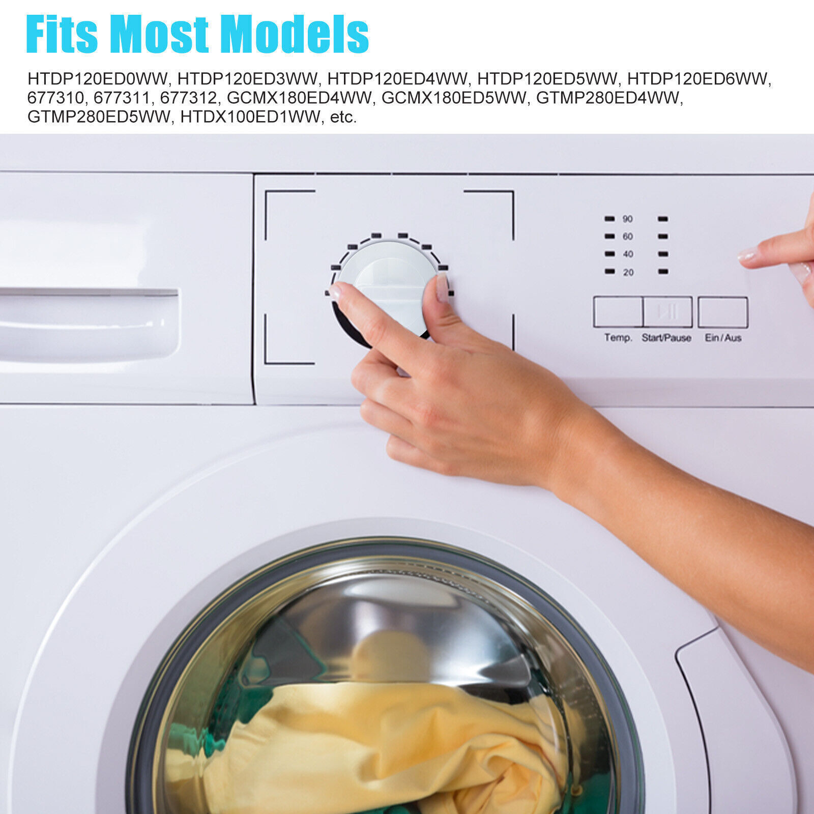 4x Dryer Timer Control Knob White Fits GE Hotpoint RCA 212D1721 AP399516 WE1M652