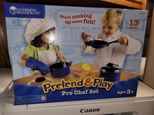 Learning Resources Pretend  Play Pro Chef Toy Set Children Toddler Kids Kitchen