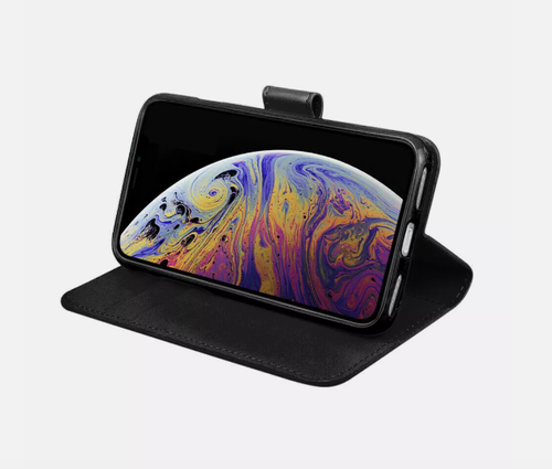 Kartenfach Hülle für iPhone 16 16e 16 Pro 16 Pro Max Leder Flip Wallet Cover - Bild 9 von 14