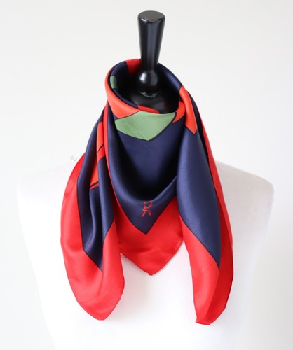 Roberta di Camerino Silk Scarf - Red / Blue / Green - Small - Picture 2 of 6