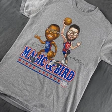 Miner League Magic And Bird Heather Gray T-Shirt Size Small