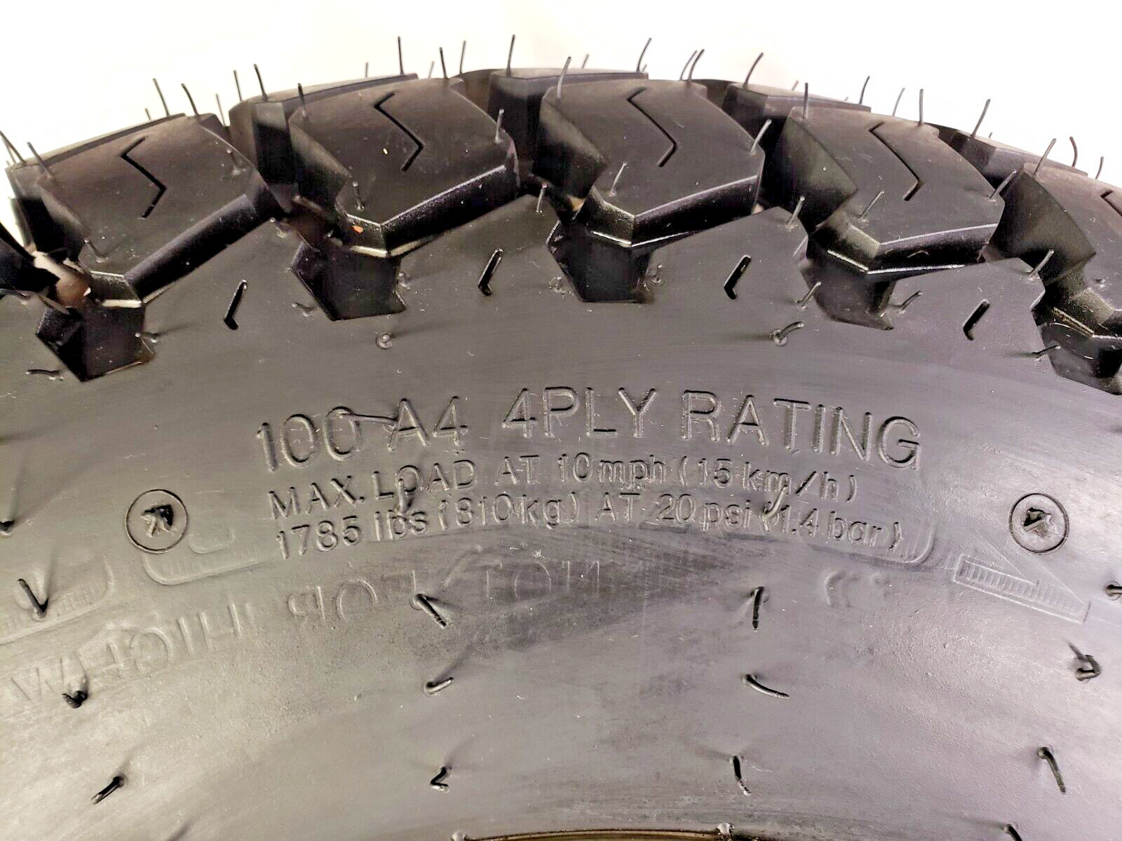 26x12.00-12 Tire Wheel Rim Mahindra Garden Compact Tractor Mower 4ply R-3 Turf