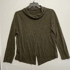 Doe & Rae Women’s Draped Sweater Large Long Sleeve Slouchy Turtleneck Top