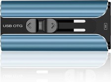 128GB USB Flash Drive Waterproof USB Memory Stick with Keychain - Blue, 128GB