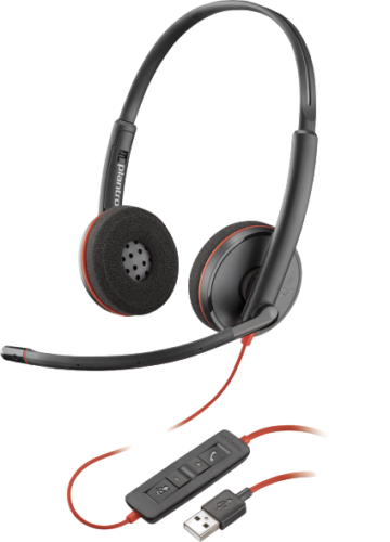 POLY / Plantronics Blackwire C3220 Binaural USB-A Computer UC Headset 209745-101